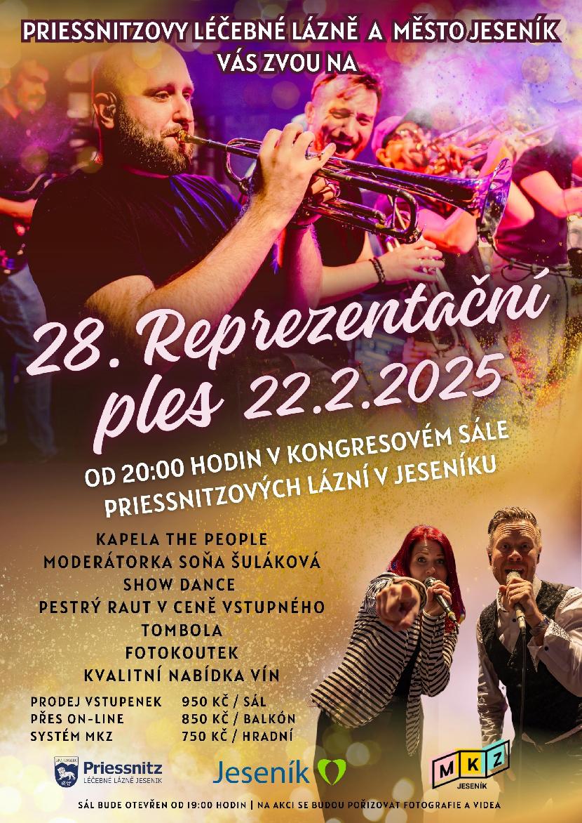 28. REPREZENTAČNÍ PLES MĚSTA JESENÍK A PRIESSNITZOVÝCH LÉČEBNÝCH LÁZNÍ A.S.